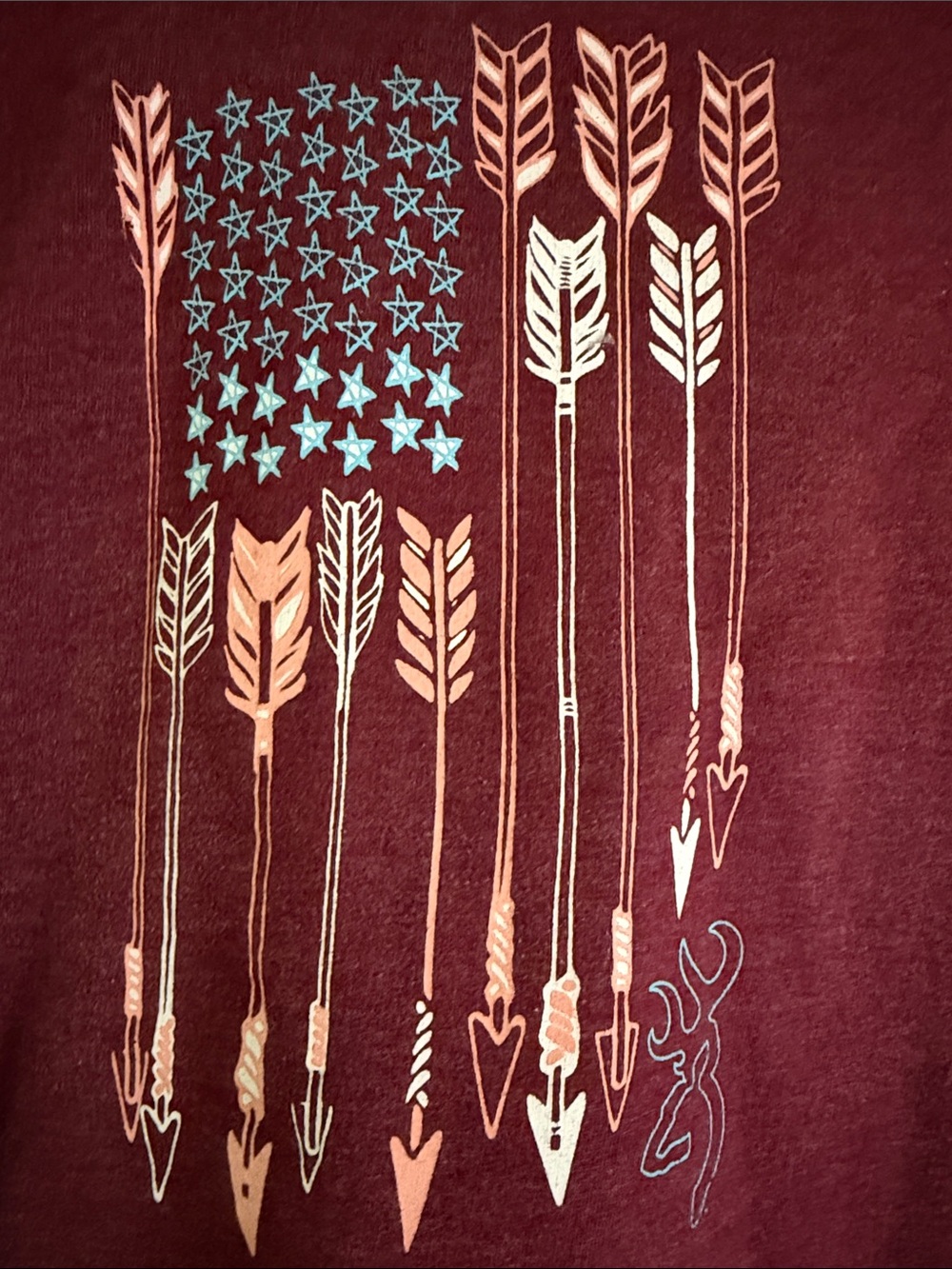 Browning Womens Hoodie Pullover with Arrow Flag Graphic